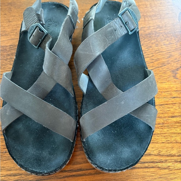 Chaco Wayfarer Shoes - Chaco Brown Leather Wayfarer  Sandals with arch support